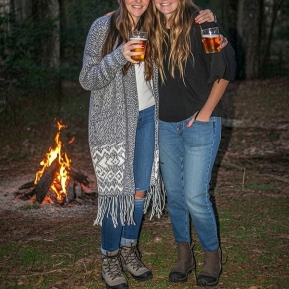 Free People Sweaters - Free people Yellowstone tribal oversize intarsia chunky thick cardigan southwest